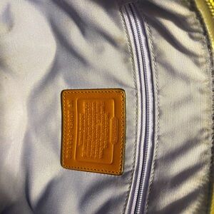 Ivory leather coach bag